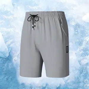 Men’s summer casual athletic shorts with a drawstring waist and side pockets, suitable for fitness, sports, and everyday wear at home. quick-dry men