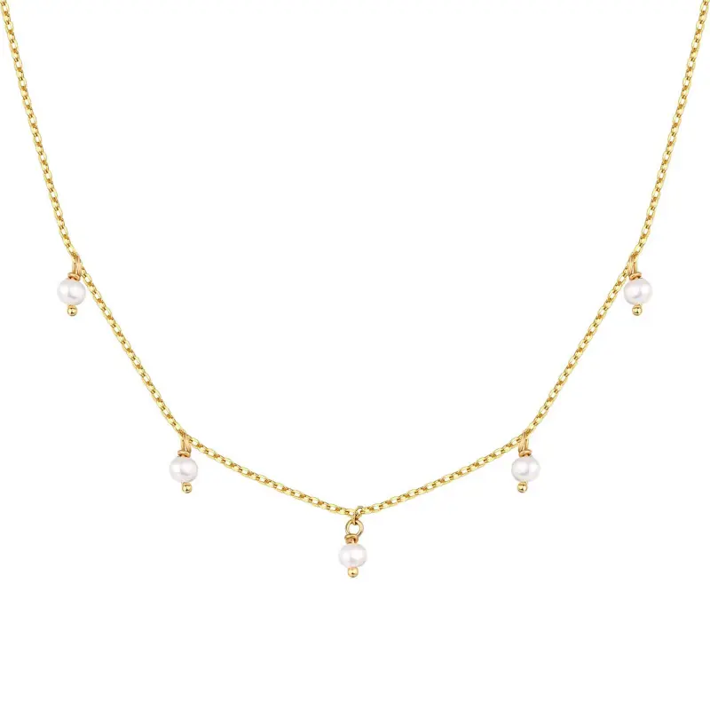 Gold Pearl Necklace