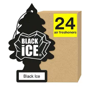 Little Trees Car Air Freshener - 24 Hanging Trees for Long Lasting Scent - Original Fragrance with Sandalwood Bergamot & Lemon - Made in USA