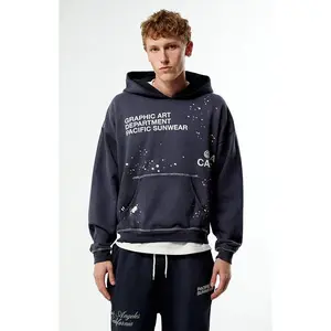 Pacsun Men's Black Terrain Heavyweight Hoodie Pacsun Men's Black Terrain Heavyweight Hoodie