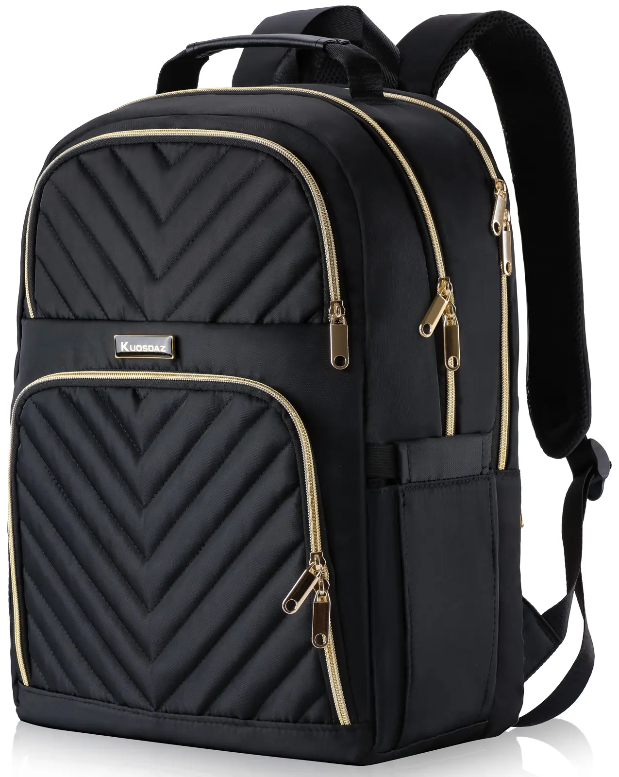 Kuosdaz Women's Quilted Laptop Backpack - 15.6 in Water-Resistant Work Bag with USB Charging, Stylish Computer Backpack for Travel, Everyday Carry