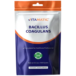 Vitamatic Bacillus Coagulans Probiotic Powder - Digestive Health Support - 100 Gram (3.5 OZ) - 100 Servings
