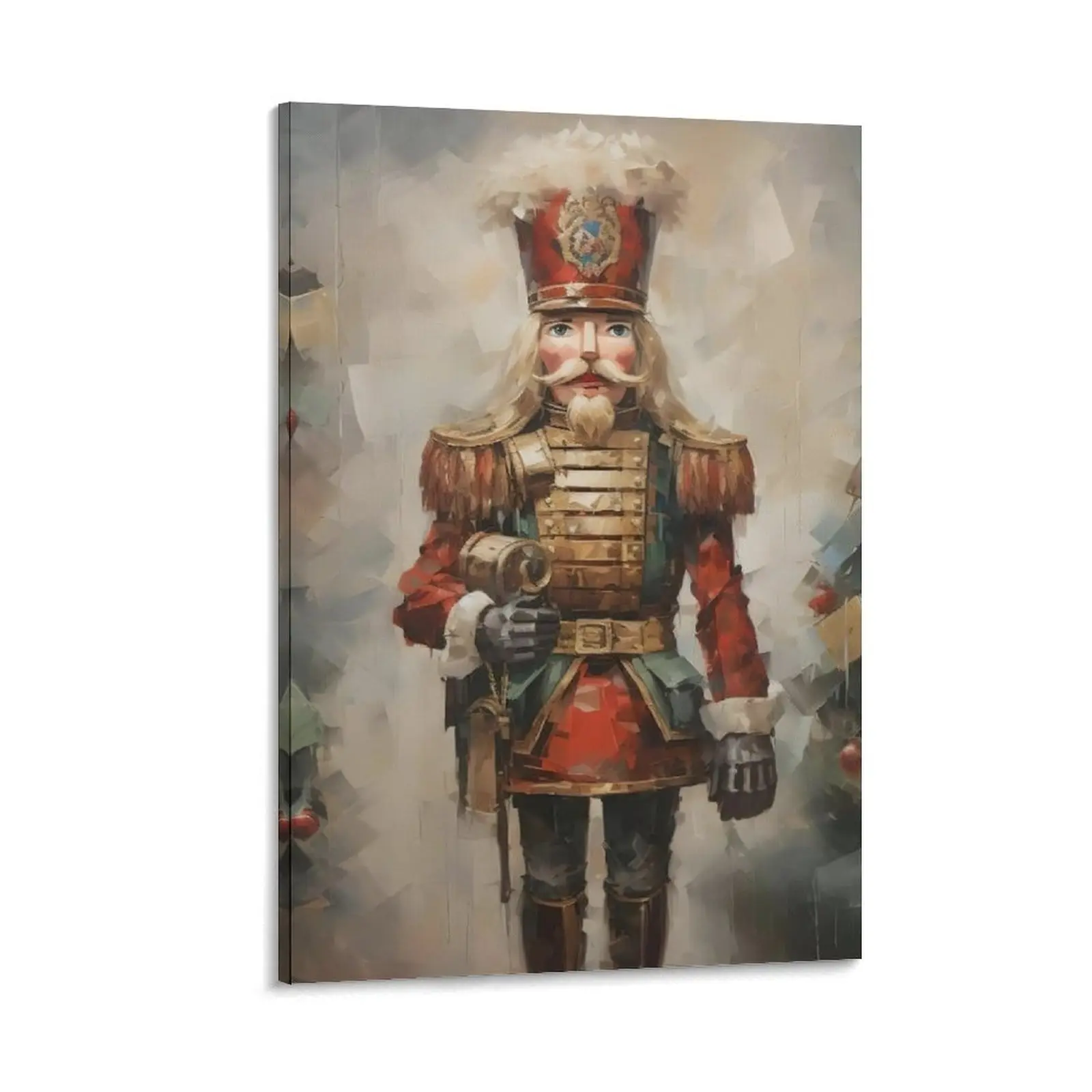 Christmas Nutcracker Vintage Watercolor Canvas Print, Christmas Eve Wall Art, Holiday Poster for Home, School, And Office Decor Canvas Poster Bedroom Decor Sports Landscape Office Room Decor Gift Frames Ornaments Decoration Artistic Photo Frame-.