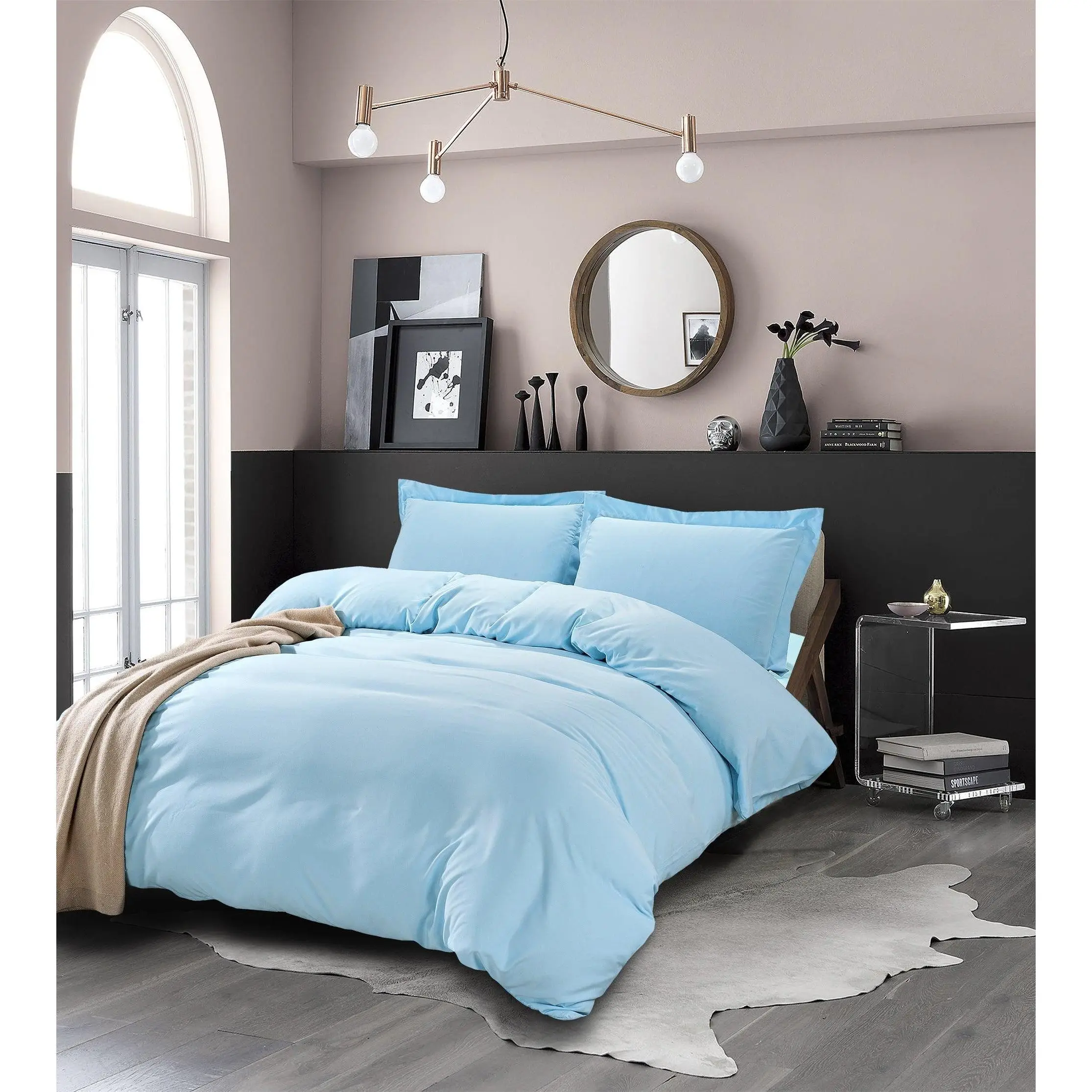 Elegant Comfort Essential 3-Piece Solid Duvet Cover Set – Soft Microfiber, Fade-Resistant, Includes Duvet Cover & Pillow Shams