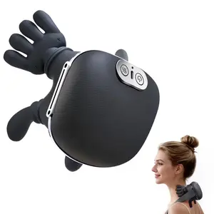 Simulated massager, neck trapezius massager, heated massage, deep kneading massage, USB charging, Usb rechargeable massagers, suitable for neck, back, shoulder and leg, relieving fatigue and relaxing body and mind, suitable for men and women