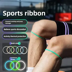 Sports knee pads, silicone patellar fixation belt, basketball, football knee pads, equipment, joint ring, shock absorption, elastic fixation, protective device