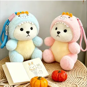 Transforming Bear Plush Toy, Handheld Decorative Figure, Soft Stuffed Animal Gift, Perfect Present for Kids and Collectors