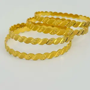 2/4,2/6,2/8 Gold plated chura/bala/bangles set of 4, unique design