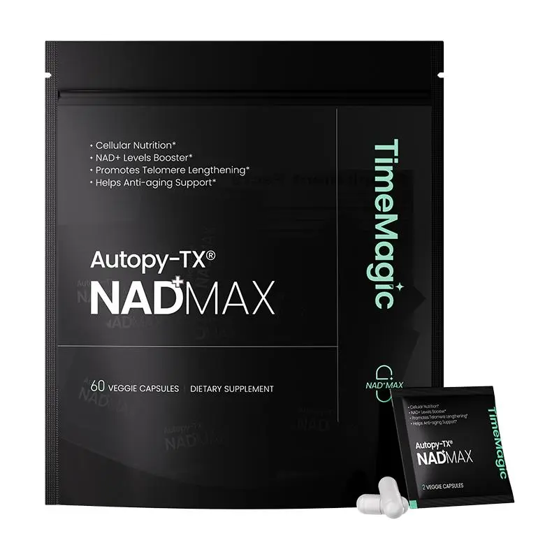 TimeMagic 8-in-1 Longevity Vegan Edible Healthcare Supplement - Skin, Hair & Anti-Aging Booster with Ca-AKG, Liposomal NR, Spermidine, PQQ, Vitamin D3, Black Seed Oil, Black Pepper - Telomere Lengthening Beauty Complex, 60 Count (30 Day Supply)