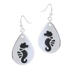 SEALIFE THEME EPOXY EARRING - SEA HORSE