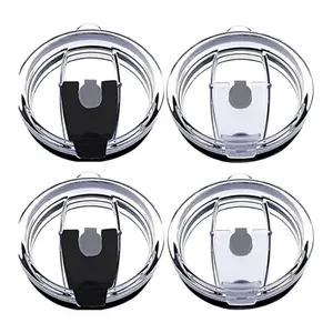 4PCS Tumbler Lids Spillproof 20oz,Splash Resistant Lid for Beast,Juro,Ozark Trail,Atlin,Coffee Mug and More Cooler Cup,Covers for 20 Ounce Tumbler summervibes