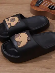 Children's Cartoon Capybara Solid Color Bath Slippers Cute Cartoon Slides for Boys and Girls Indoor Home Cool Slippers