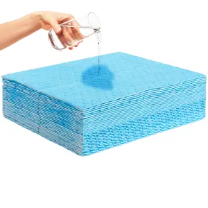 VEVOR Spill Absorbent Pads, TikTokShopBlackFriday, Water Absorbing Mat Pad in Dispenser Box, 6 Gal Capacity, 15" L x19" W Polypropylene Absorbent Pad for Water, 30 pcs per Box Cleaning Thick