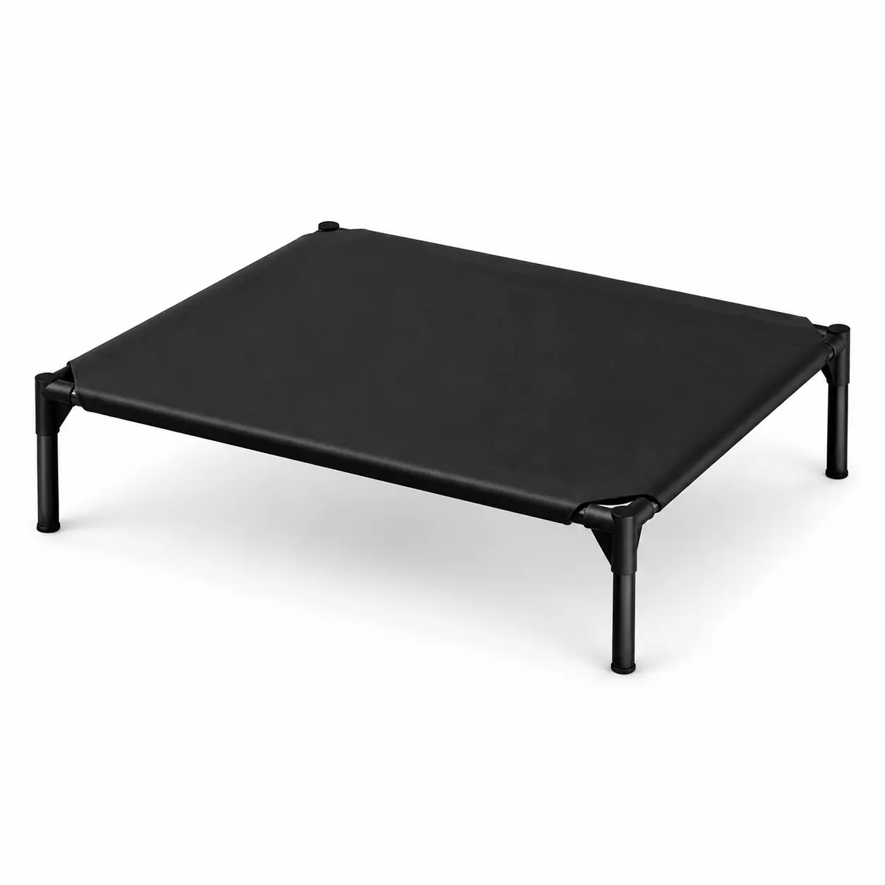 Elevated Dog Bed with Black Oxford Cloth Surface, Raised Pet Cot for Indoor and Sheltered Outdoor Use, Modular Frame Pet Hammock for Small Medium and Large Dogs, Easy Assembly, 7.48 in High, Sizes S M L XL XXL and XXXL, Raised Bed, Indoor/Outdoor