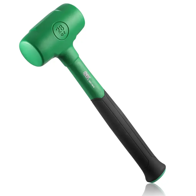 28 oz. Dead Blow Hammer (SK02506) - Hand Tools, Heavy Duty Hammer with Ergonomic TPR Grip with Steel Core Handle, Balanced Design, Controlled Striking, Eliminates Bounce, Absorbs Impact Shock, Surface Protection, High-Impact Poly Jacket