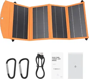 Solar Panels 30W Portable Foldable Solar Charger with 5V USB-A and USB-C Fast  Compatible with , iPad, , Power Banks, IPX5   for Camping, Hiking, Outdoor