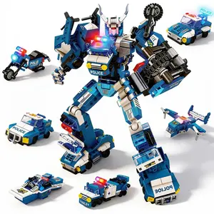 Multi-Play Assembly Mecha Building Blocks Toy, Seven Designs, Perfect for Holiday Gifts, Fun and Educational Kids' Toys
