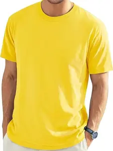 EKLENTSON Men's Cotton Crewneck T-Shirts Short Sleeve Plain Tee Moisture Wicking Casual Tshirts Solid Color