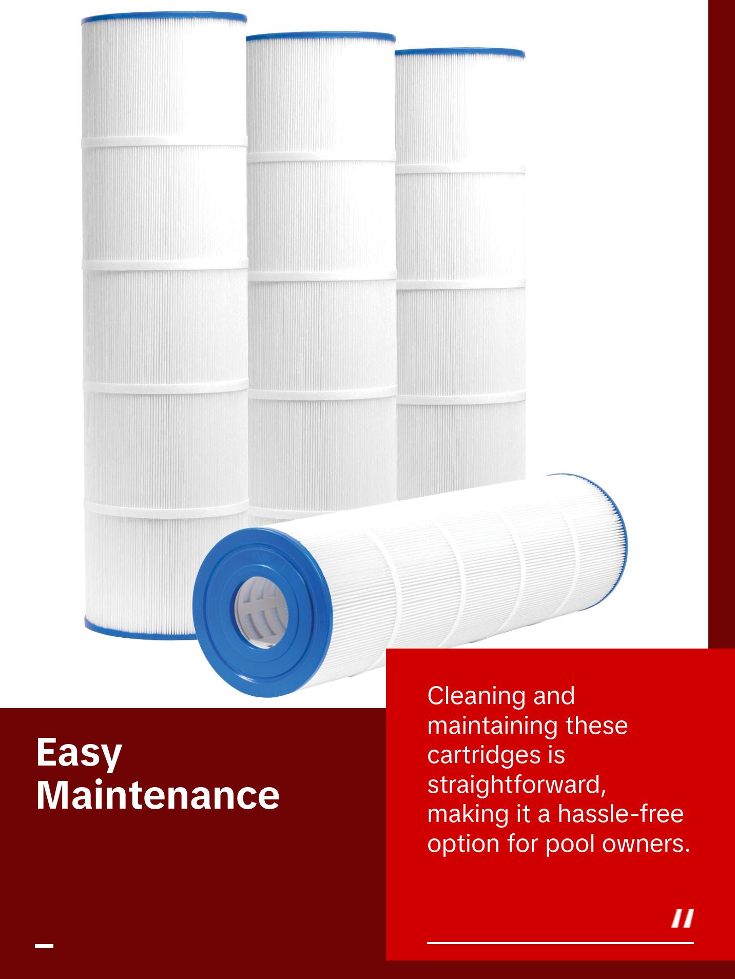 XtremepowerUS Pool Filter Replacement Cartridge 4-Pack 105 sq.ft OD 26" x 7 for Efficient Filtration Systems Compact Design Easy Replacement   Pool Filter Cartridge