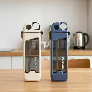 350ML Leakproof Square Water Cup, 1 Count Portable Straw Sports with Scale, Summer Cool Bottle Suitable for Outdoor Activities, Travel, Drinkware, Hydration Bottle