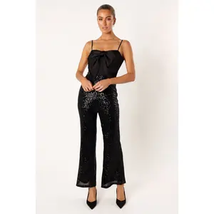 Chiara Sequin Jumpsuit - Black