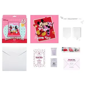 Crafts & Sewing Diamond Art Club Disney Mickey and Minnie 3D Card Kit