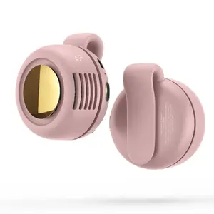 Whirlwind Leafless Fan With Portable Button Design USB Charging Silent Portable Mini Fan For Home And Outdoor Travel Waist UnderShirt LED Rechargeable