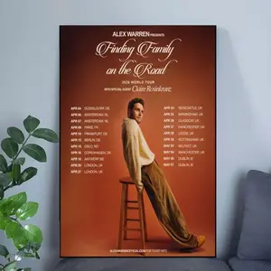 [Unframed Poster] Alex Warren Finding Family on the Road Poster Verson 2, Alex Warren Tour 2026 Poster, Concert Wall Art, Music Fan Gift, Indie Pop Room Decor