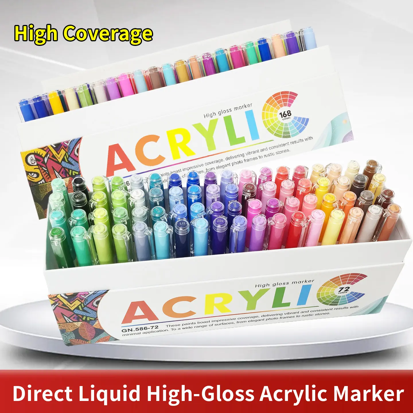 Guangna Gel Pens Set, 168pcs Large Capacity, 1.0mm Medium Tip, Smooth Writing, Durable Plastic Case, DIY Crafts Art Supplies, Art Materials