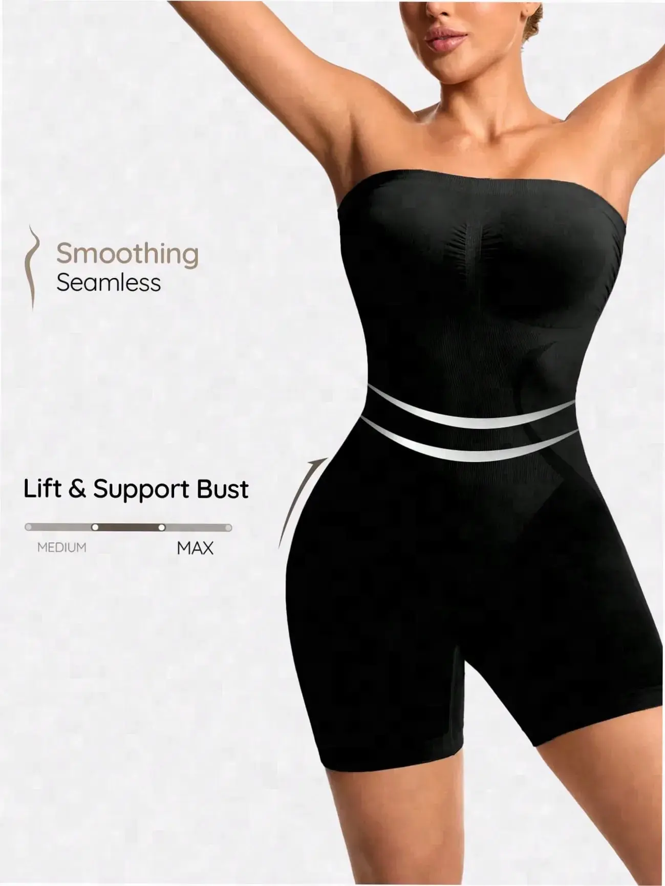 BLUELIFE Seamless Bodysuit Stretchy One Piece Jumpsuit Everyday Casual Outfit