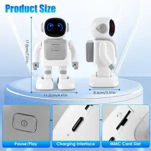 2024 New AI Dancing Robot Toy for Kids - Rechargeable, Bluetooth Music, Programmable Moves, Voice Assistant, Smart Interactive Kids Learning Materials, Ideal Baby Toy Gift