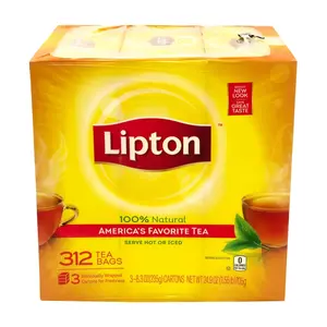 Lipton Tea Bags, Black Tea, 312 ct, Brewed For Hot or Cold Tea, Finest quality, Filter Bags Beverage