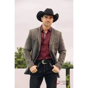 PLATINI CHARCOAL GAMUZA SUEDE BLAZER RANCHER -BLZ9445 PLATINI CHARCOAL GAMUZA SUEDE BLAZER RANCHER -BLZ9445