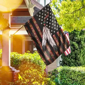 FLAGWIX Flags - Native American Pride Flag THH2489F, House Flag (29.5" x 39.5") - USA House Garden Flags Premium Polyester - Decorative Outdoor Flags