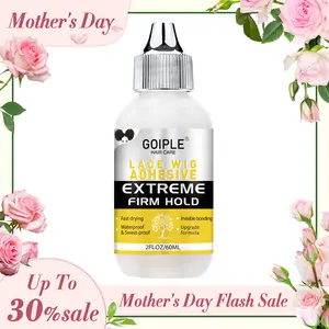 【Mother's Day】Strong Hold Wig Glue 60ML - Waterproof Lace Front Adhesive for Wigs, Fast Dry Transparent Lace Glue for Hair Replacement Invisible Bonding Haircare