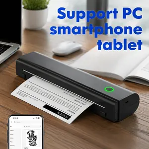 N80 Portable Inkless Thermal Printer Wireless Mobile Printer for Home Office and Travel Compatible with Phones & Laptops