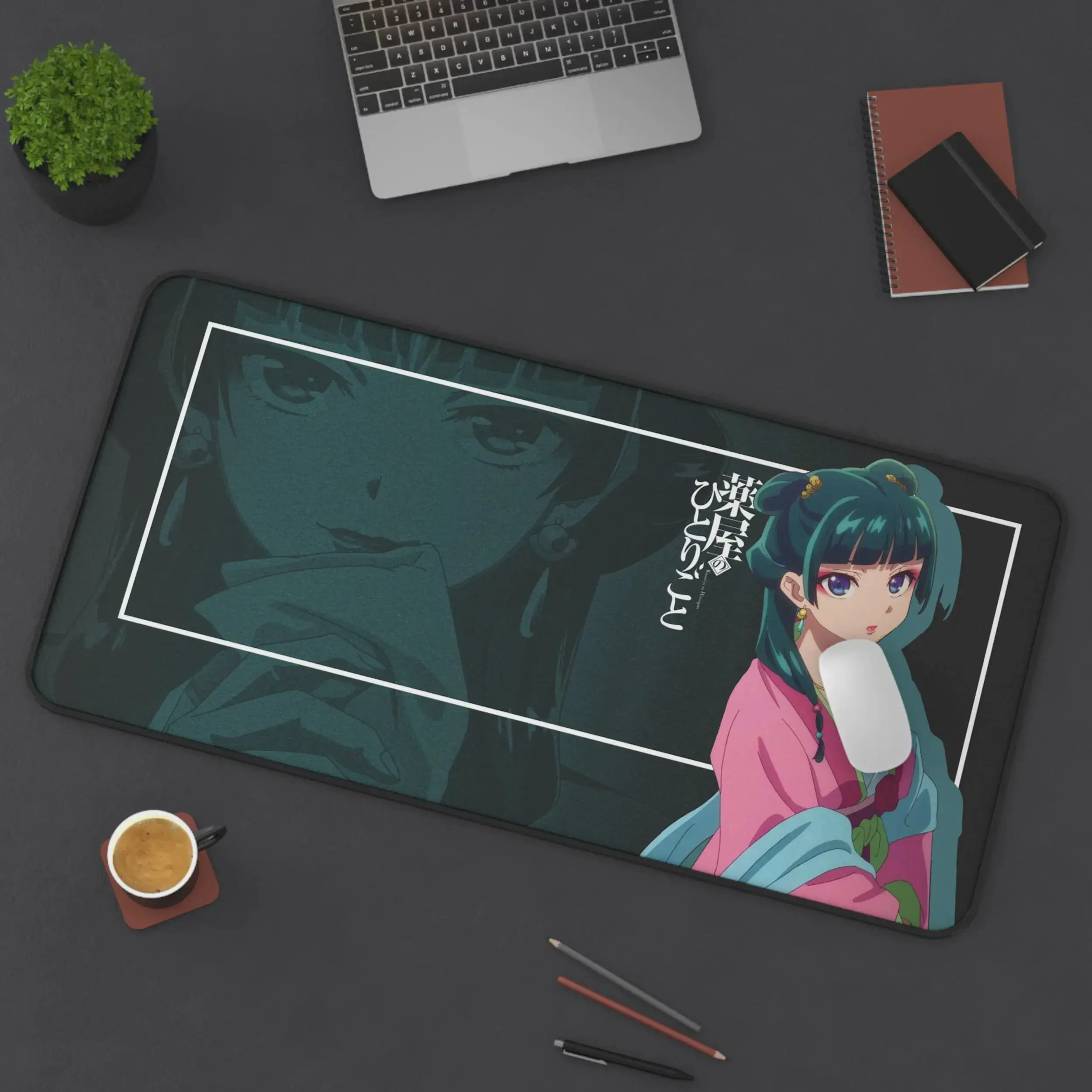 Maomao Green Anime Desk Mat, The Apothecary Diaries Aesthetic Anime Mouse Pad, Keyboard Mat, Maomao Apothecary Anime Manga Desk Mat For Office, Gift For Gamer