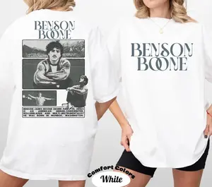 Vintage Benson Boone Gift Shirt, 2-Sided Benson Boone Merch Shirt, Benson Boone Concert Tour, Tour Album 2025 Concert Gift