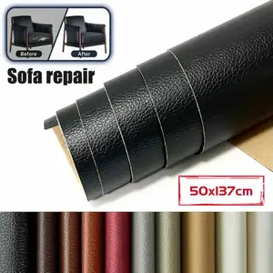 Leather Self Adhesive 20*54in for Sofa Repair Patch Furniture Table Chair Sticker Seat Bag Shoe Bed Fix Mend PU Artificial Leather Skin