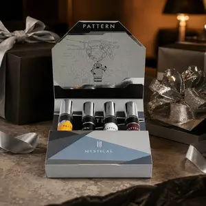 MYSTICAL 4Pcs Cologne Gift Set for Men, Long Lasting Luxury Pocket Perfume Trio Spray Kit, Cool Fresh Wood Notes, Premium Birthday Valentine Anniversary Gift for Boyfriend Him
