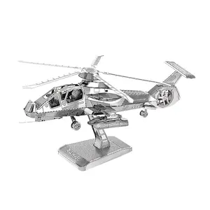 3D Metal Puzzle, Hurricane Fighter Rah66 Helicopter Model, Handcrafted Assembly Kit, Perfect Christmas & Birthday Gift, Enhances Focus