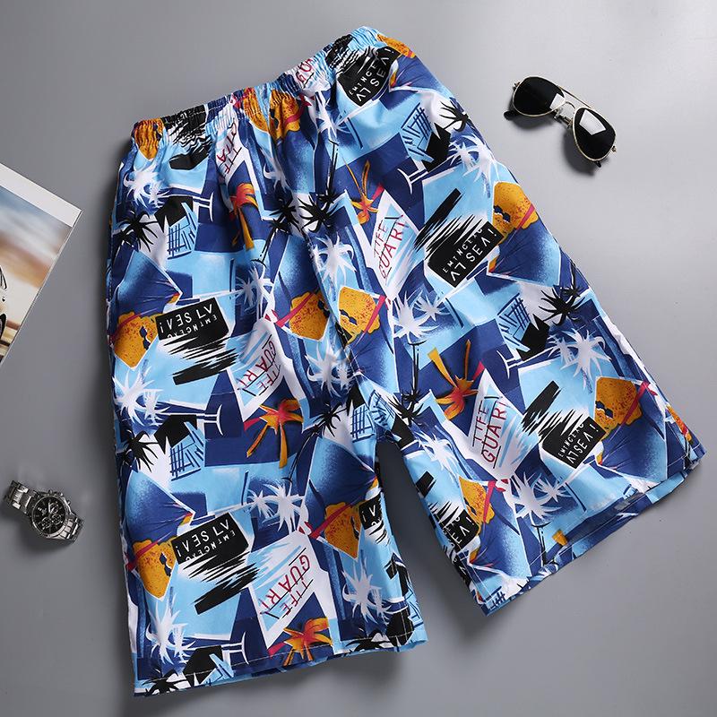 Summer Swimming Shorts Trunks Men Beach Shorts Camouflage Print Quick Dry Surf Shorts Drawstring Brand Casual Beachwear Menswear Flower