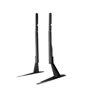 Table Top TV Stand for 37" to 70" TVs, ETL Listed, Holds Up to 110 lbs, Black Color, Designed for Versatile Use