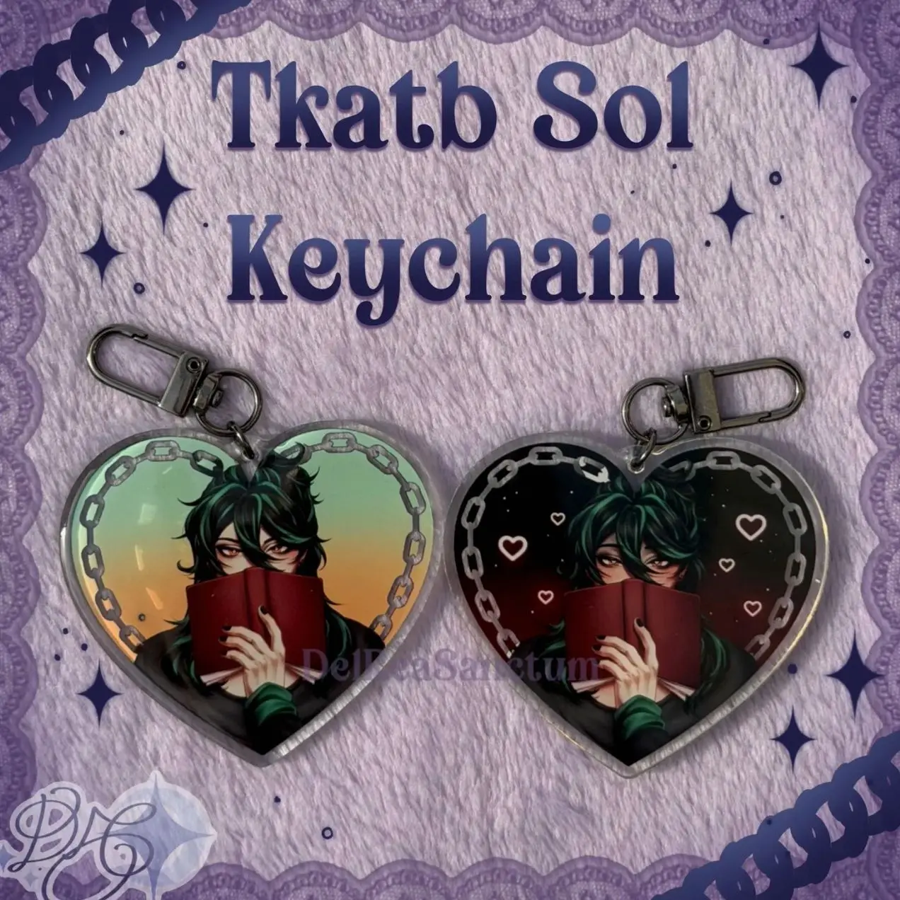 TKATB Sol Epoxy Heart shaped Acrylic Keychains