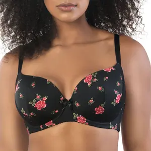 PARFAIT Casey 2801 Womenswear Full-busted Sexy Lace Trim  Plunge Wired Lightweight Foam Padded Seamless Comfortable Everyday T-shirt Bra