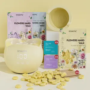 ROSEPIL Waxing Kit Set - Safe Full Body Waxing for Women & Men with 3 Scented Wax Beads, Argan Oil, Jojoba Oil, & Beeswax for At-Home Hair Removal