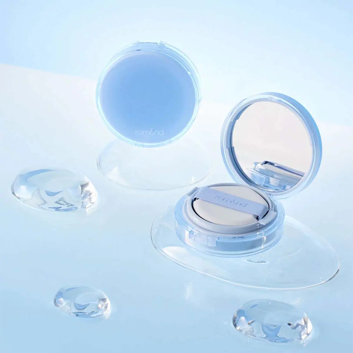 [Rom&nd] Bare Water Cushion (5 types) : Makeup, Glowing Dewy Coverage Radiant Finish Long-Lasting Korean Makeup Foundation Natural Glow, rom and Moisture Peach, k-beauty makeup, korean cushion foundation