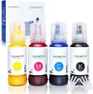 Sublimation Ink for Epson 2800 ecotank ET-3750 ET-3760 ET-3830 ET-4850 ET-4750 ET-2760 ET-2700 ET-4760 ET-15000 ST-2000 Heat Press Transfer on T-Shirt Mug (Upgrade Version/Anti-UV)