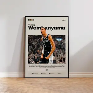 Victor Wembanyama Basketball Poster, Basketball Star Art Print, Sports Wall Decor, Basketball Fan Gift, Home Decor, Unique Sports Art 45768 111