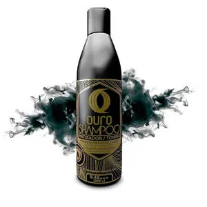 OURO Color-Enhancing Shampoo for Dark Brown & Black Hair – Neutralizes Yellow Tones, Boosts Shine & Intensity, Revitalizes Gray Hair, Protects Color, Use 2-3x Weekly for Best Results (8.45OZ)